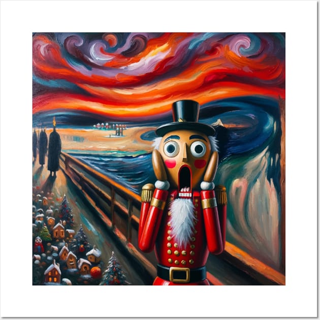 Nutcracker's Dismay: A Holiday Scream Wall Art by Edd Paint Something